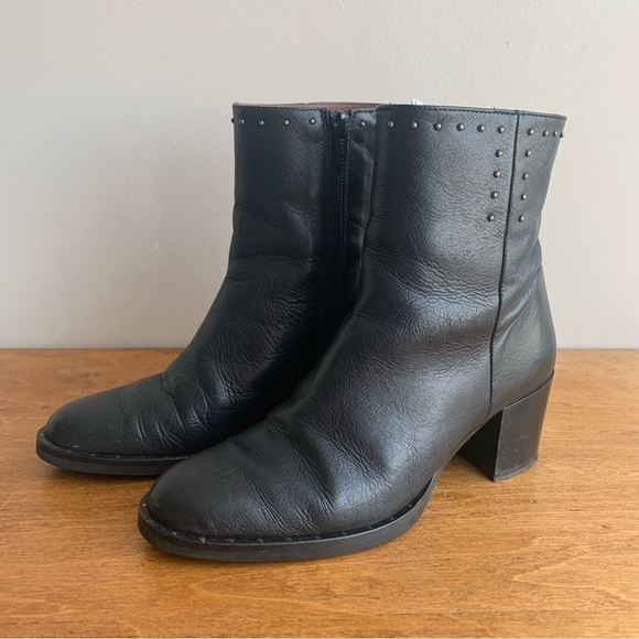 𝅺HISPANITAS Black Soft Leather Studded Ankle Booties - Picture 11 of 13